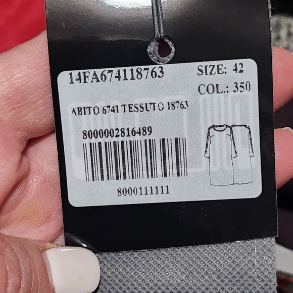 SFIZIO Floral Dress Womens Small Red Italian Designer NWT - Picture 9 of 15